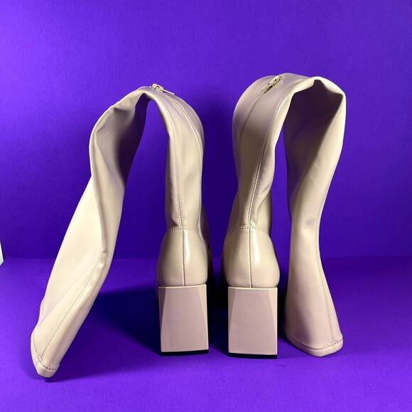 Open Edit Women's Briar Over the Knee Boots In Cream Vanilla Shoe Size 7.5-NEW - Picture 5 of 8